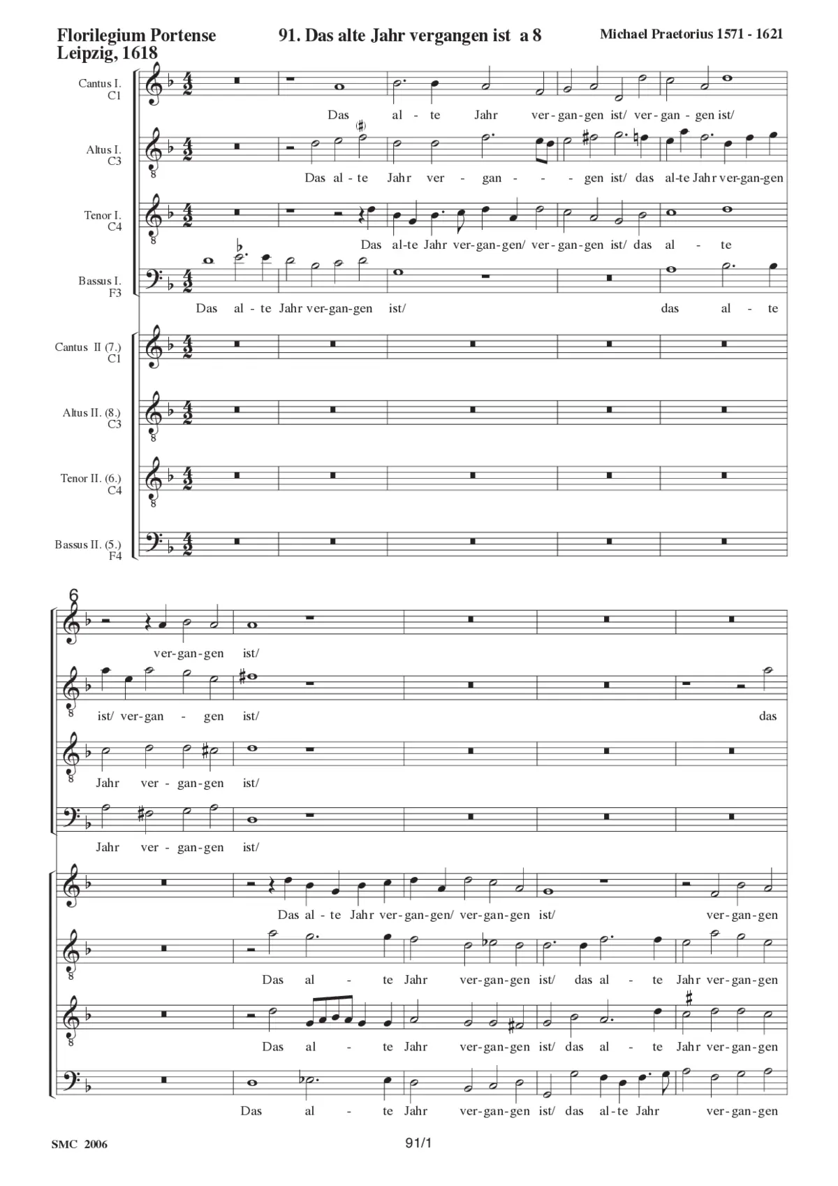 Das alte Jahr vergangen ist a 8 - Page 1
