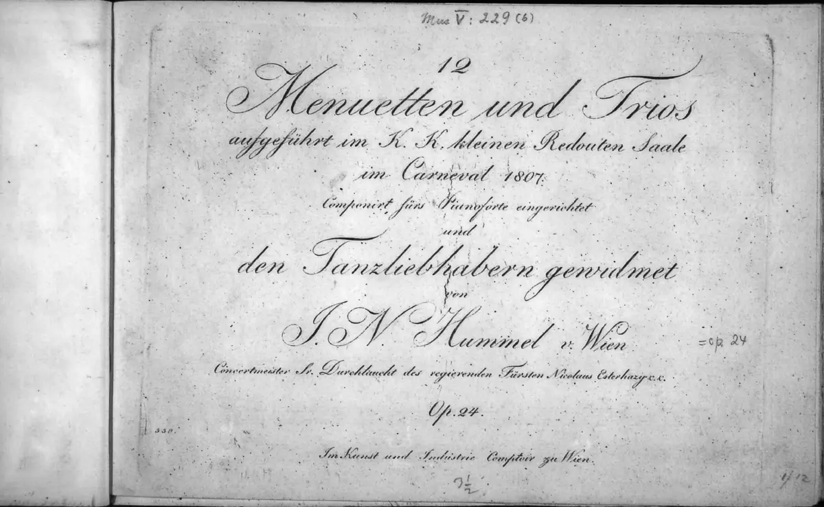 12 Menuetten und Trios - Page 1