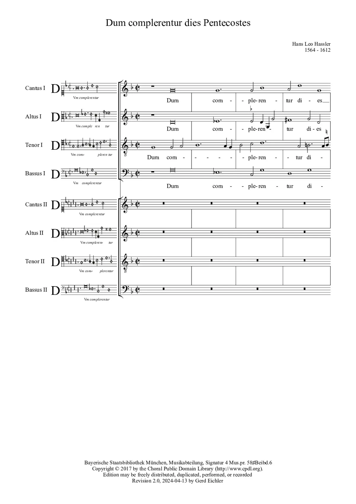 Dum complerentur dies Pentecostes - Page 1