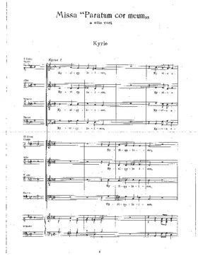 Missa Paratum cor meum