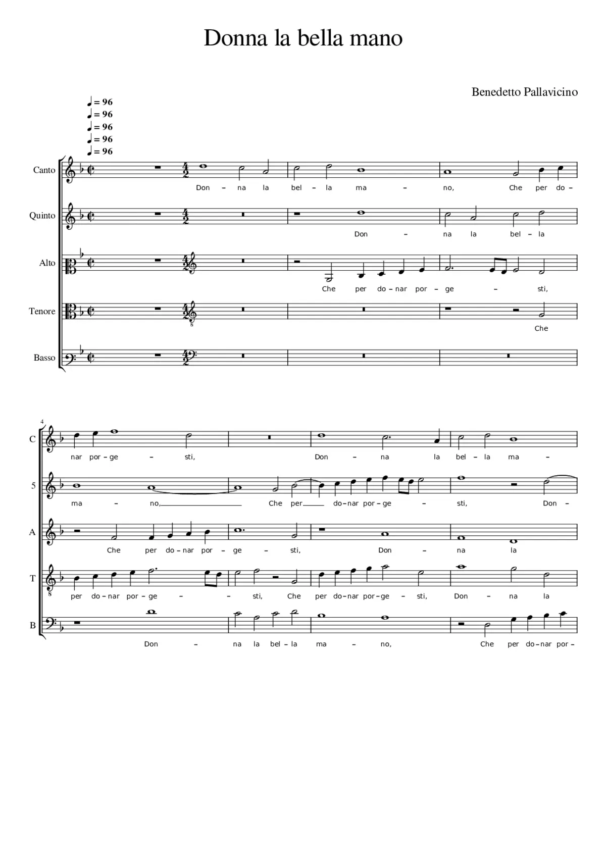 Donna la bella mano - Page 1