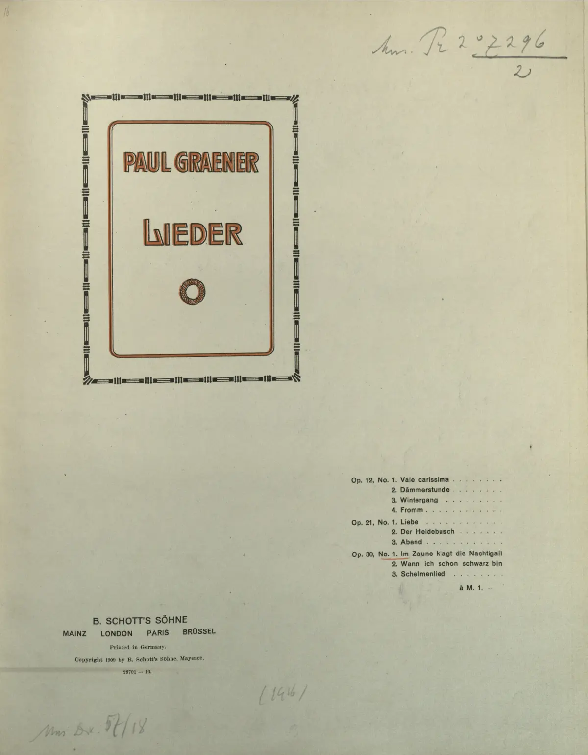 3 Lieder - Page 1