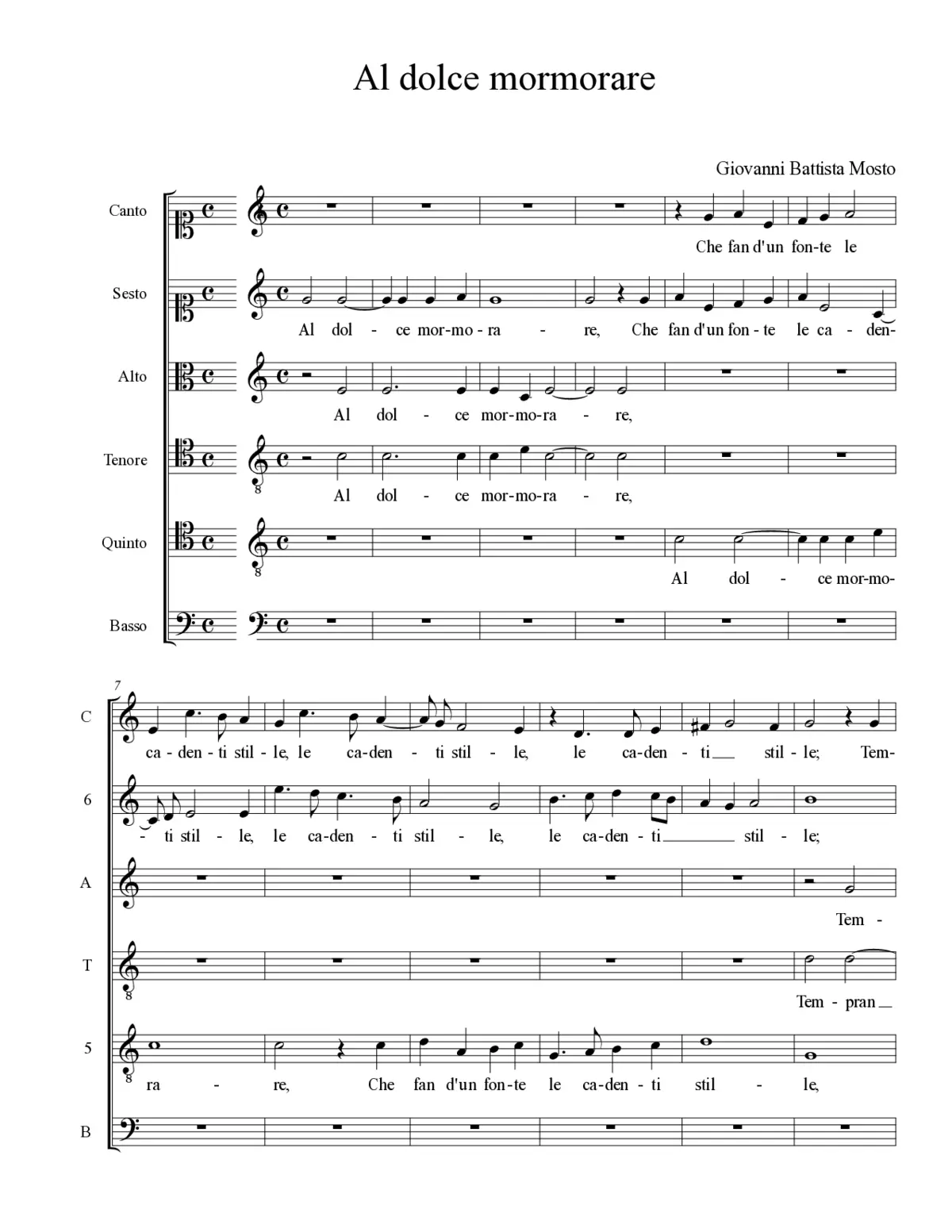 Al dolce mormorare - Page 1