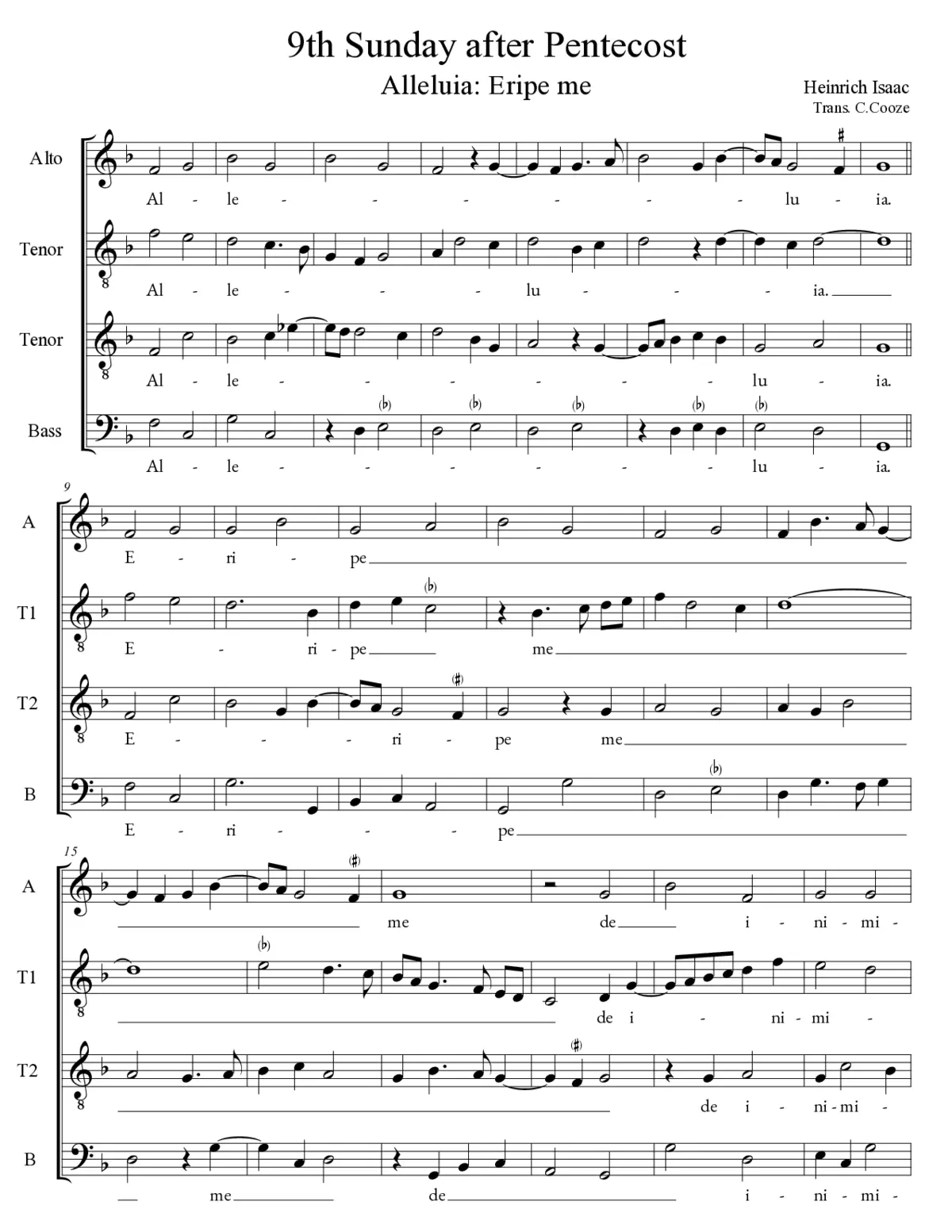 Alleluia: Eripe me - Page 1