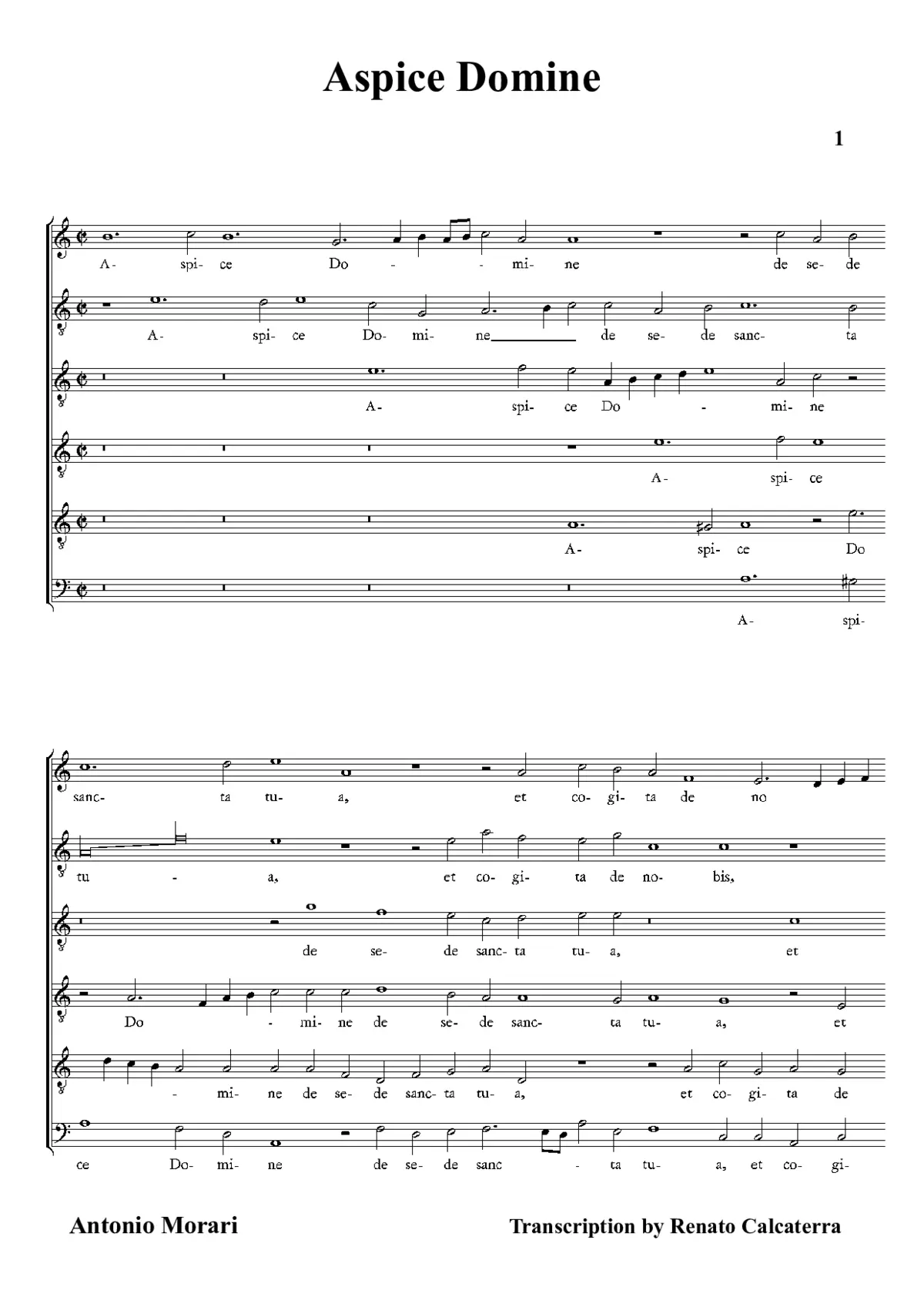 Aspice Domine - Page 1