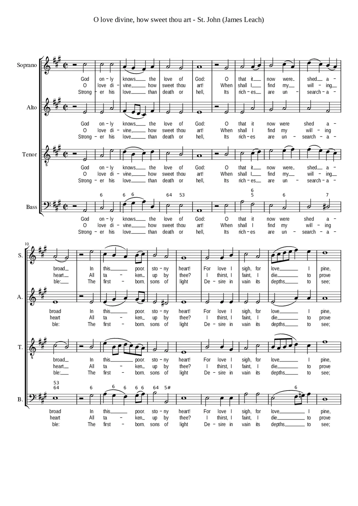 O love divine how sweet thou art - Page 1