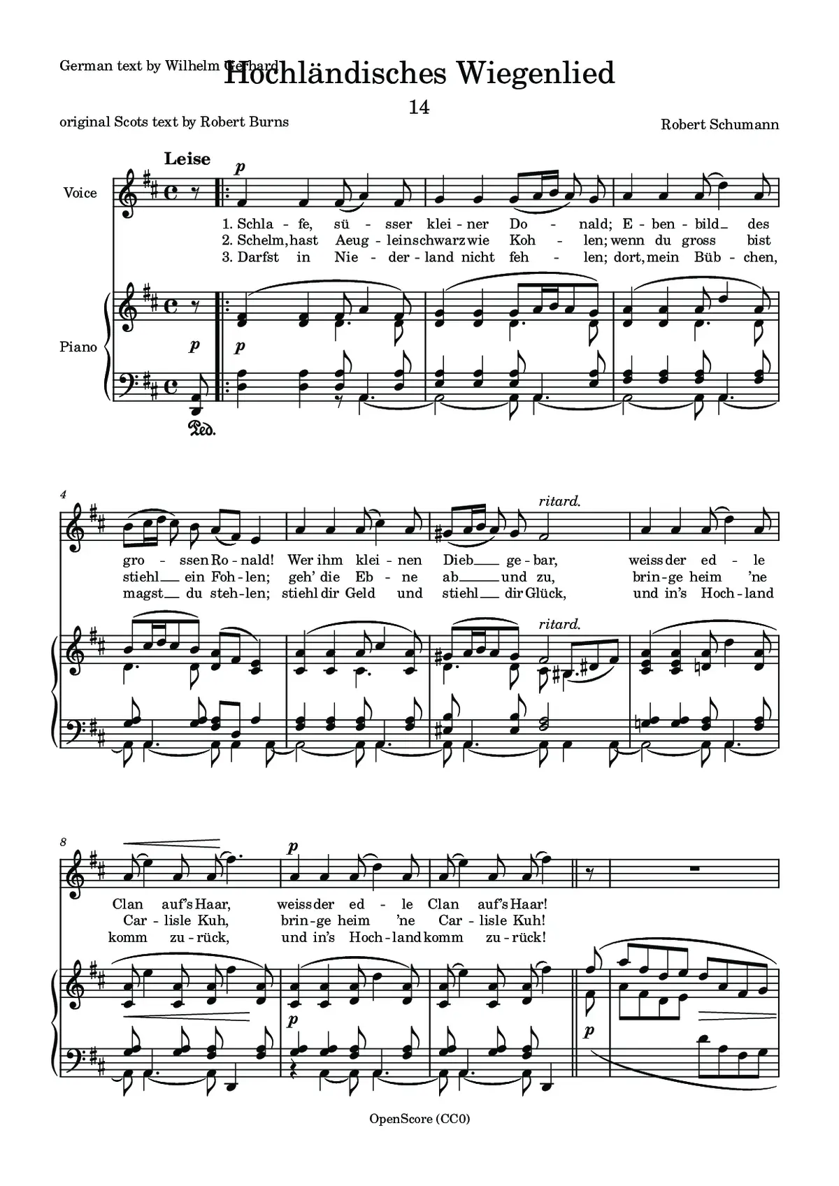 Hochländisches Wiegenlied - Page 1