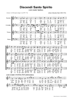 Discendi Santo Spirito, BWV 370