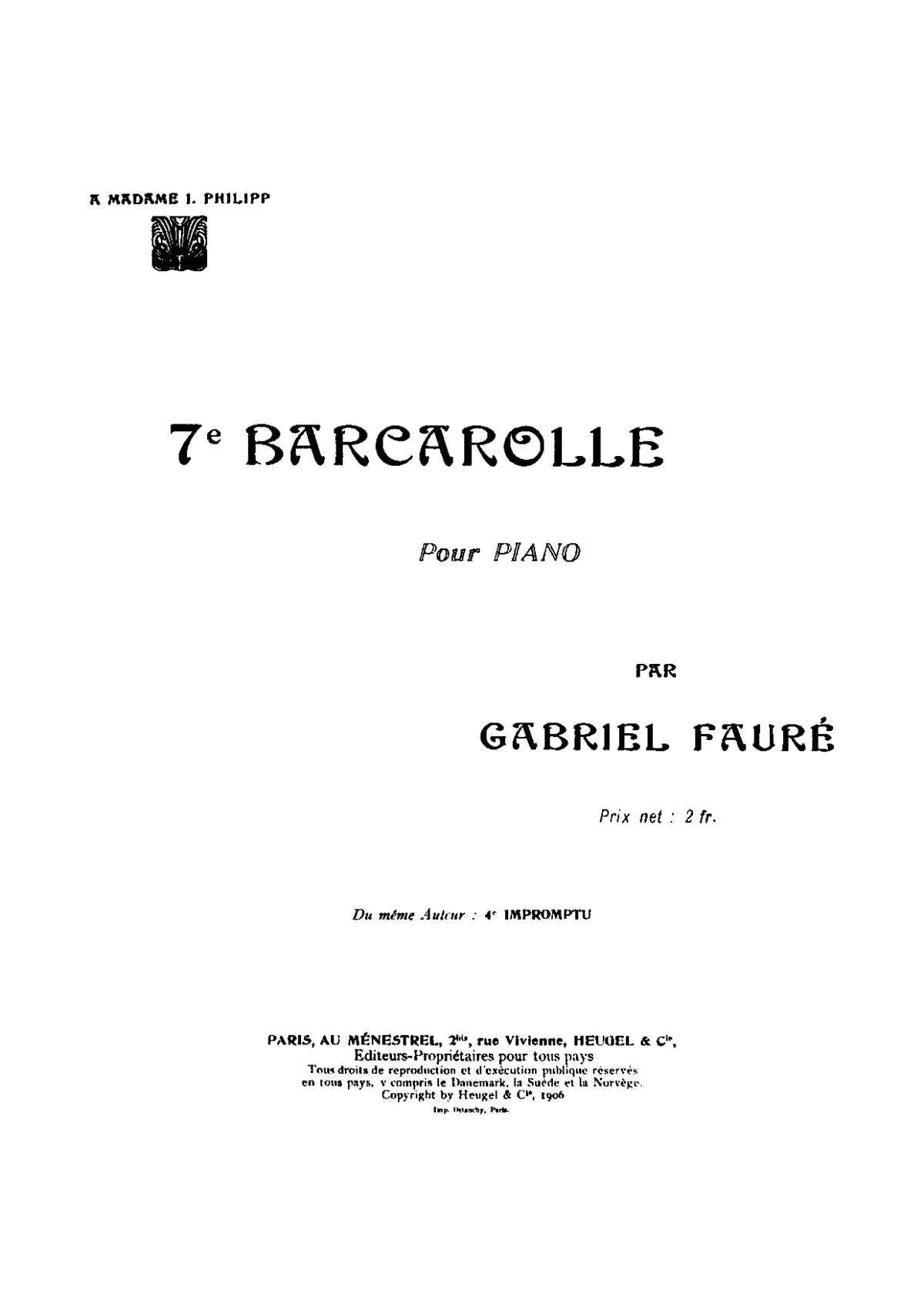 Barcarolle No.7 - Page 1