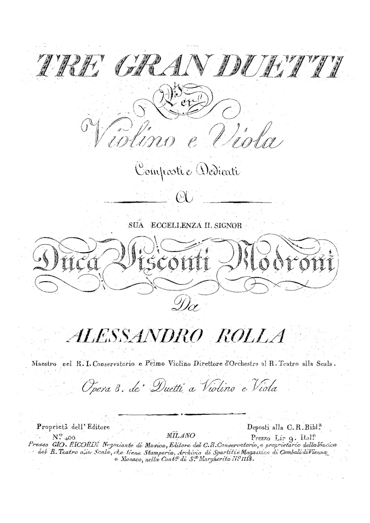 3 Grand Duos for Violin and Viola - Page 1