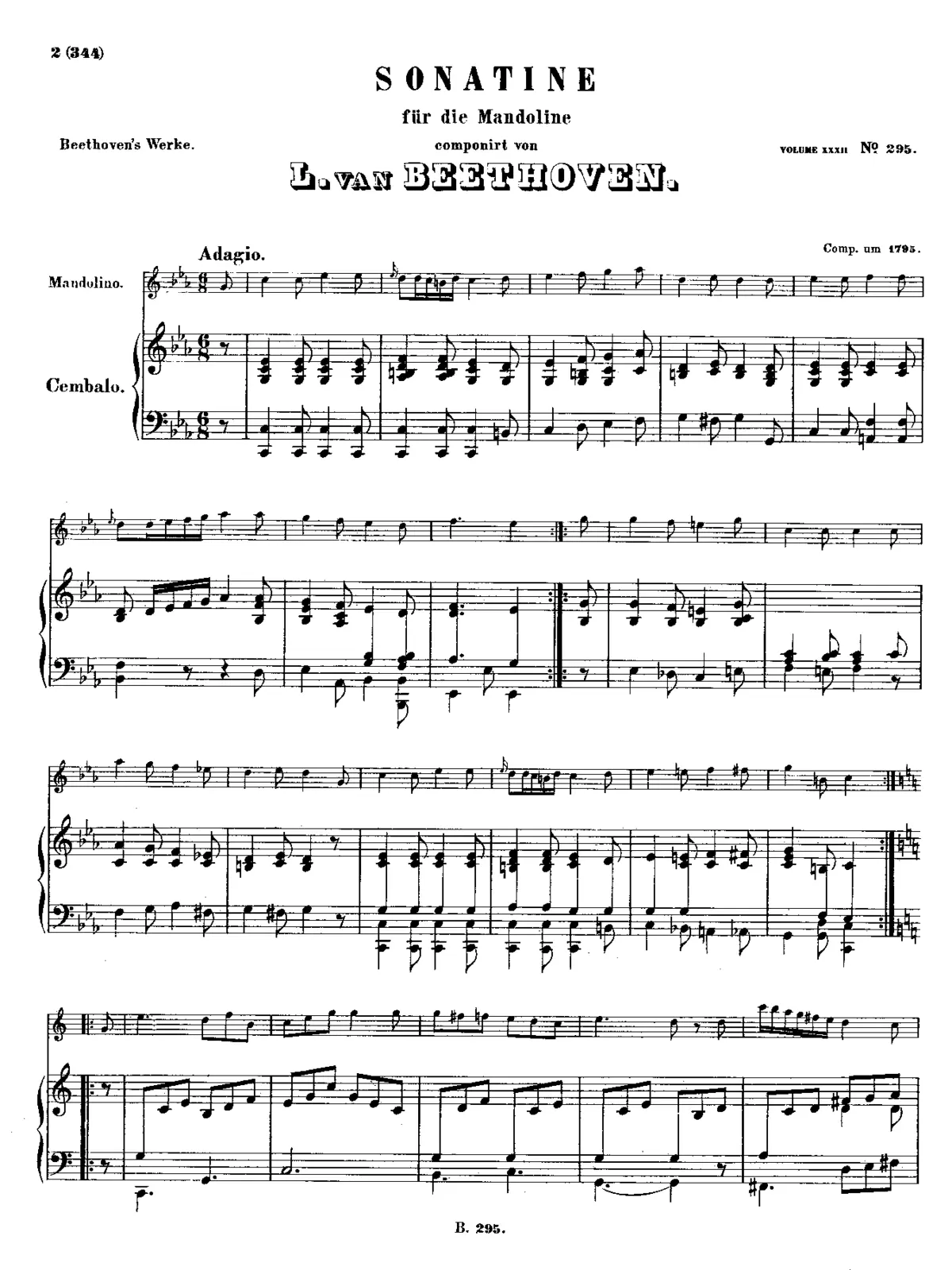 Sonatina for Mandolin and Harpsichord - Page 1
