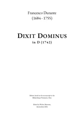 Dixit Dominus in D (1742)
