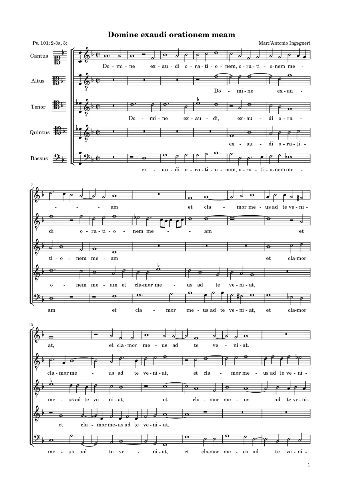 Domine exaudi orationem meam - Page 1