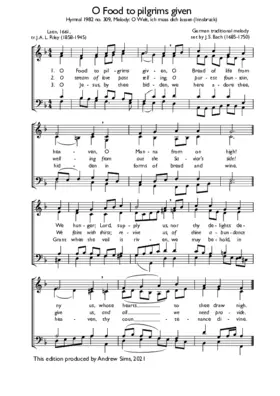 O Food to pilgrims given