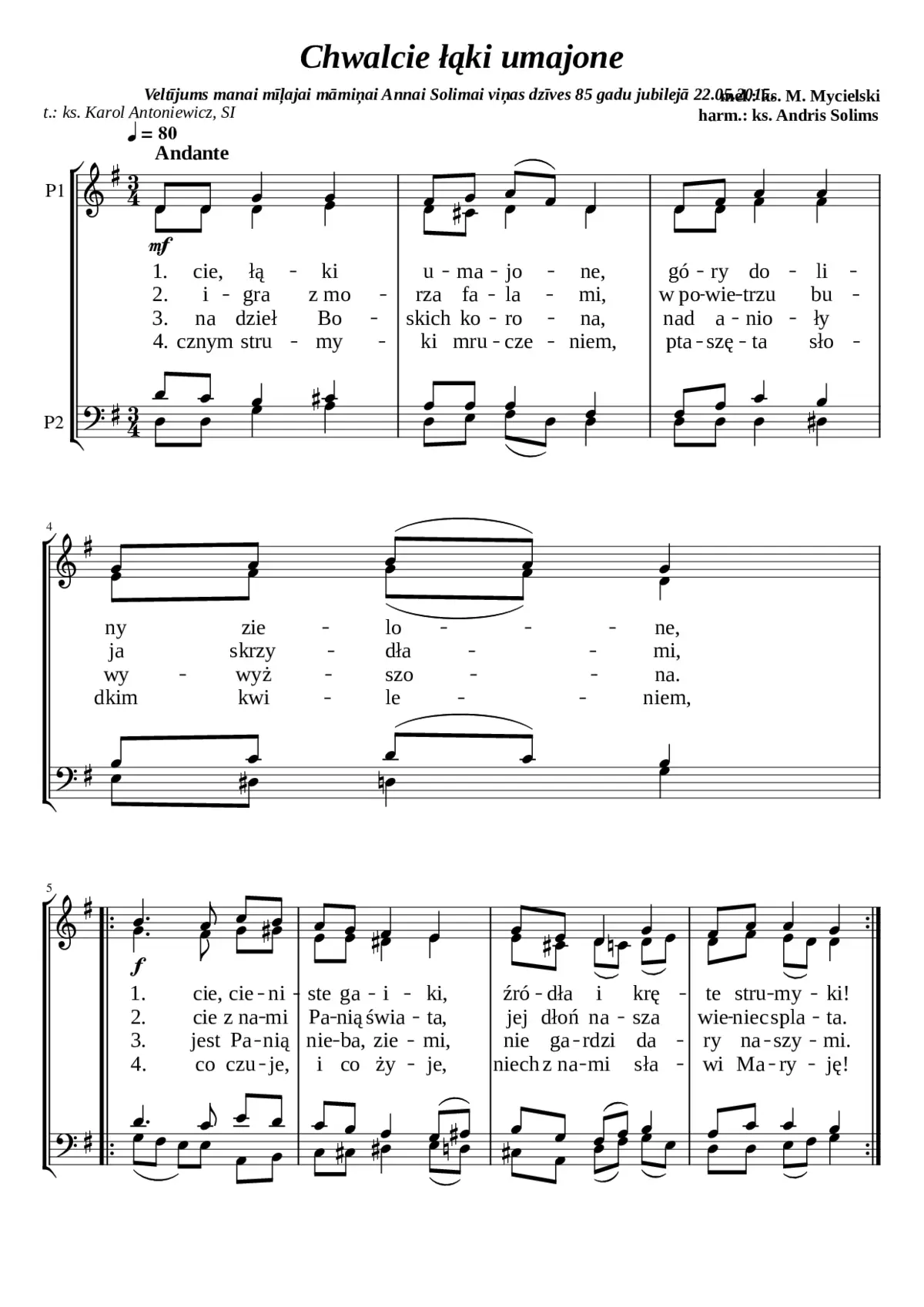 Chwalcie ÅÄki umajone - Page 1