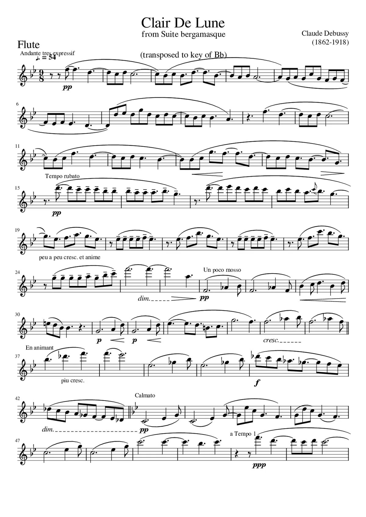 Clair de lune - Page 1