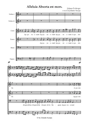 Alleluia Absorta est mors motet for soloists STB, 2 violins and continuo