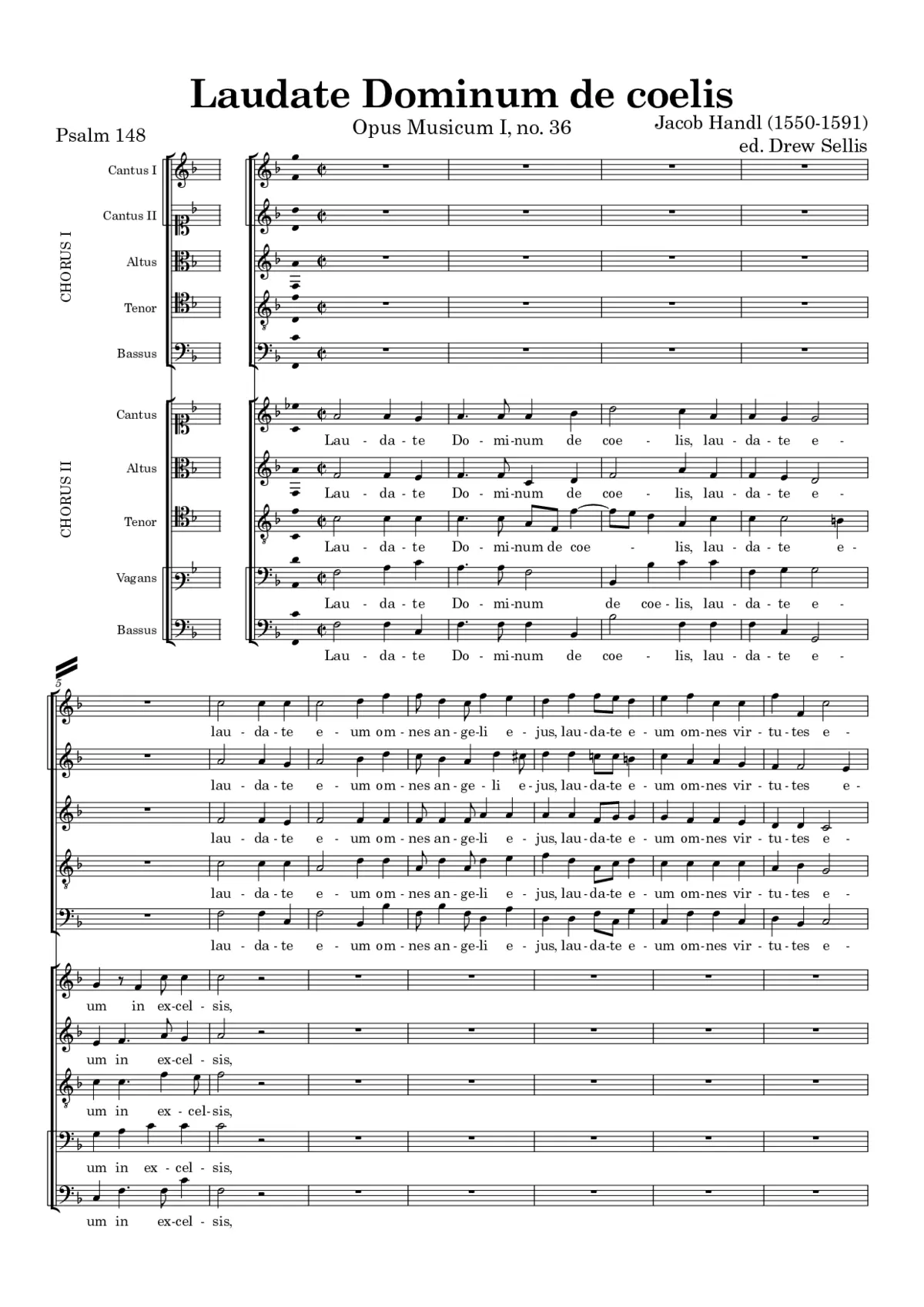 Laudate Dominum de coelis - Page 1