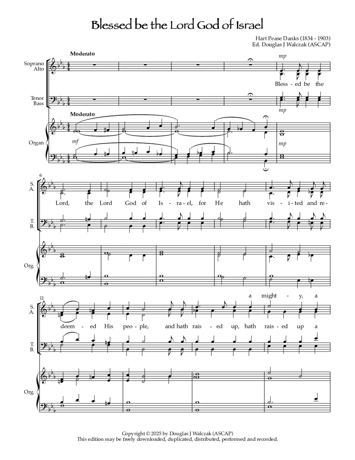 Blessed be the Lord God of Israel - Page 1
