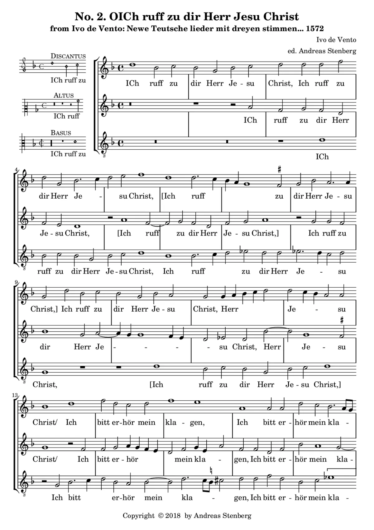 Ich ruff zu dir Herr Jesu Christ - Page 1