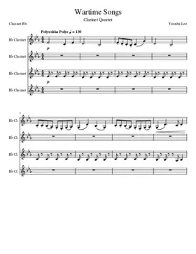 Wartime Songs - Clarinet Quartet