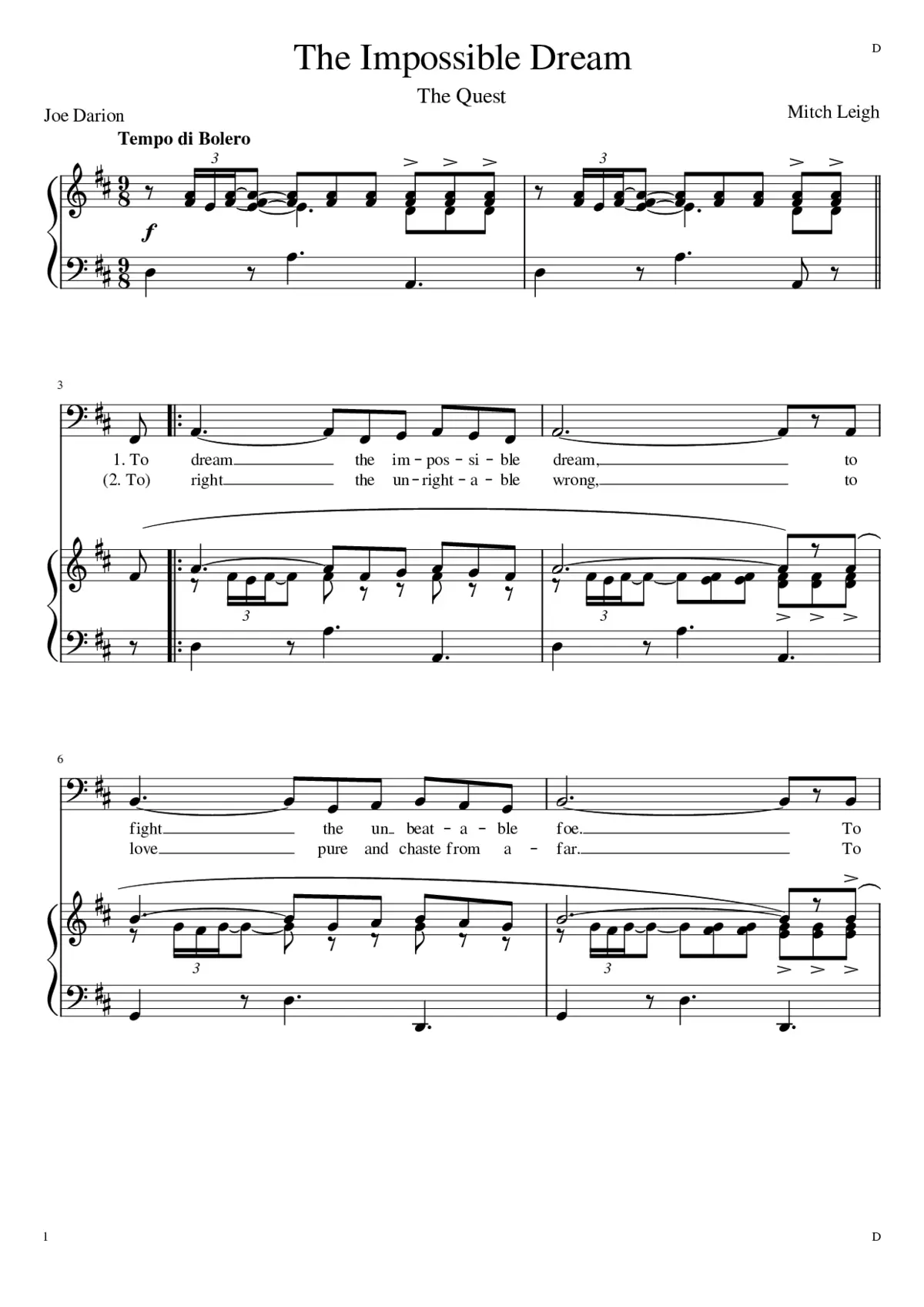 The Impossible Dream - Page 1