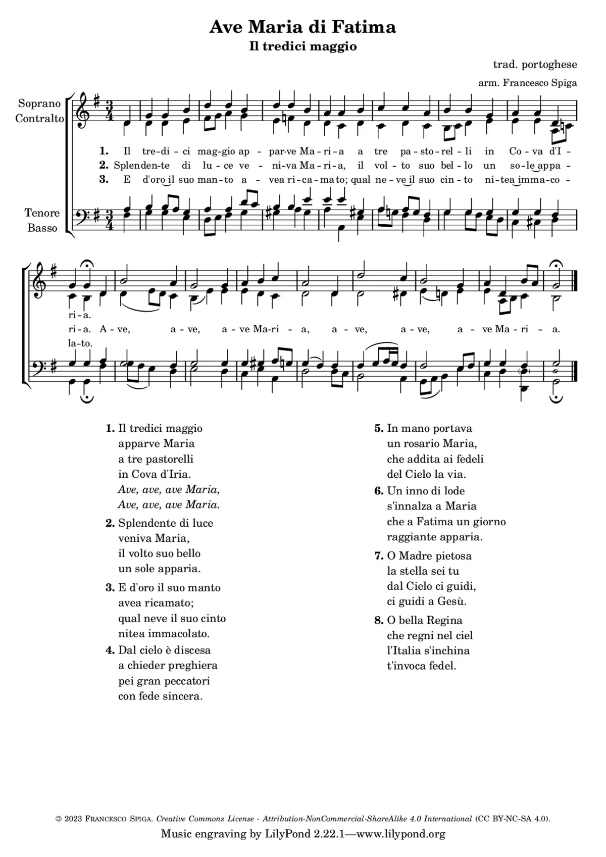 Ave Maria (Fatima) - Page 1