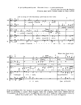 Epiphaniam Domino canamus