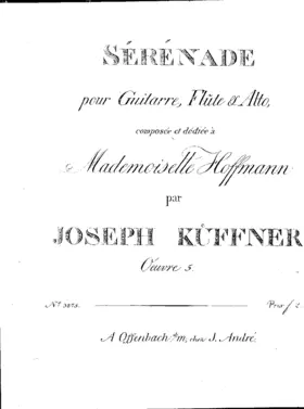 Sérénade pour Guitarre, Flûte et Alto