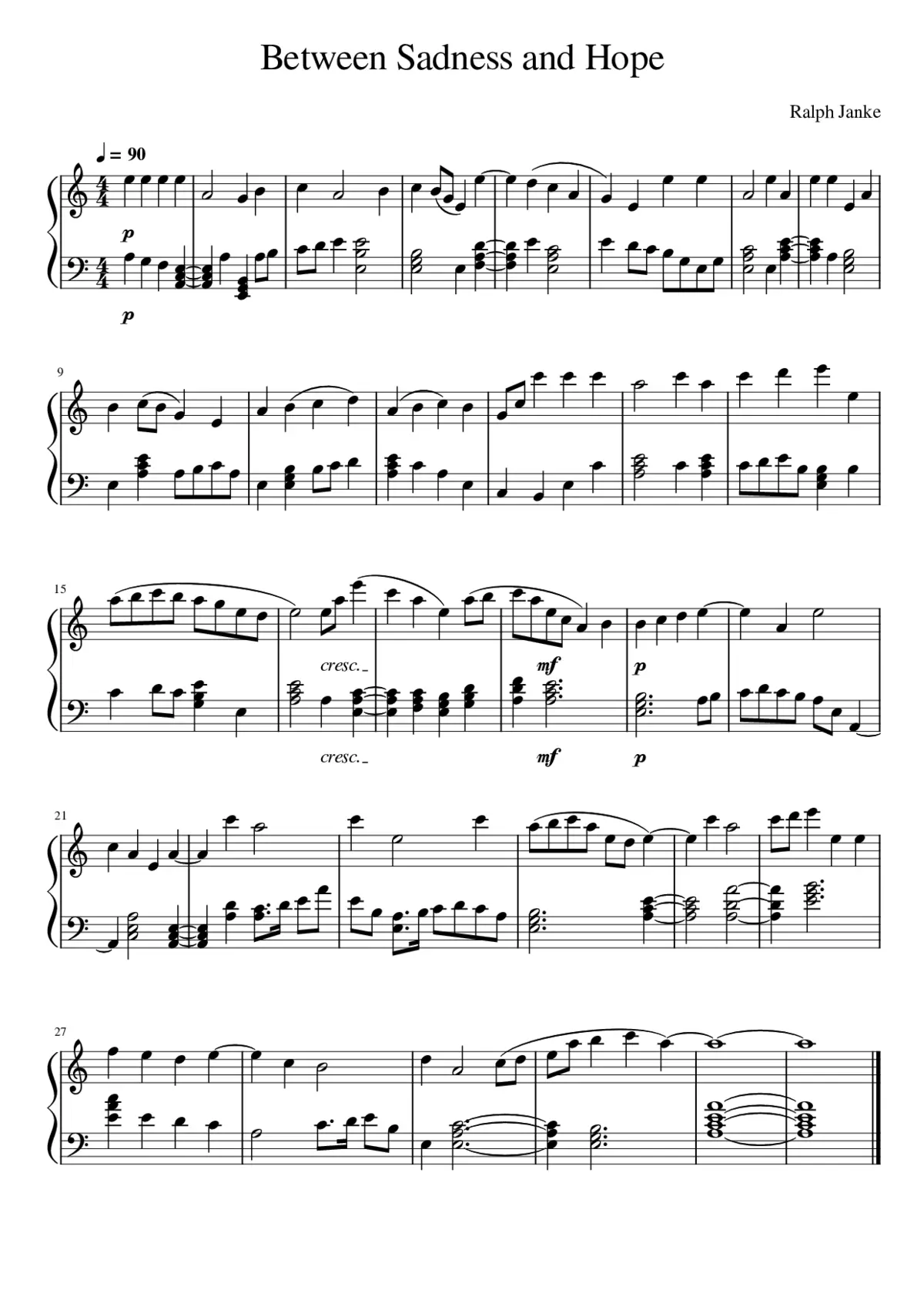 Between Sadness and Hope - Page 1