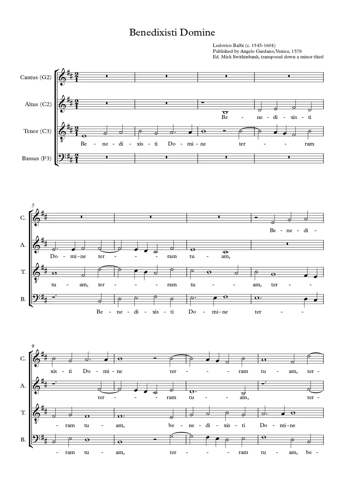 Benedixisti Domine terram tuam - Page 1