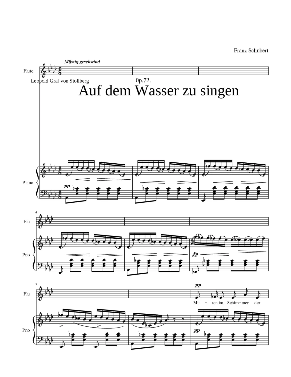 Auf Dem Wasser Zu Singen - Page 1