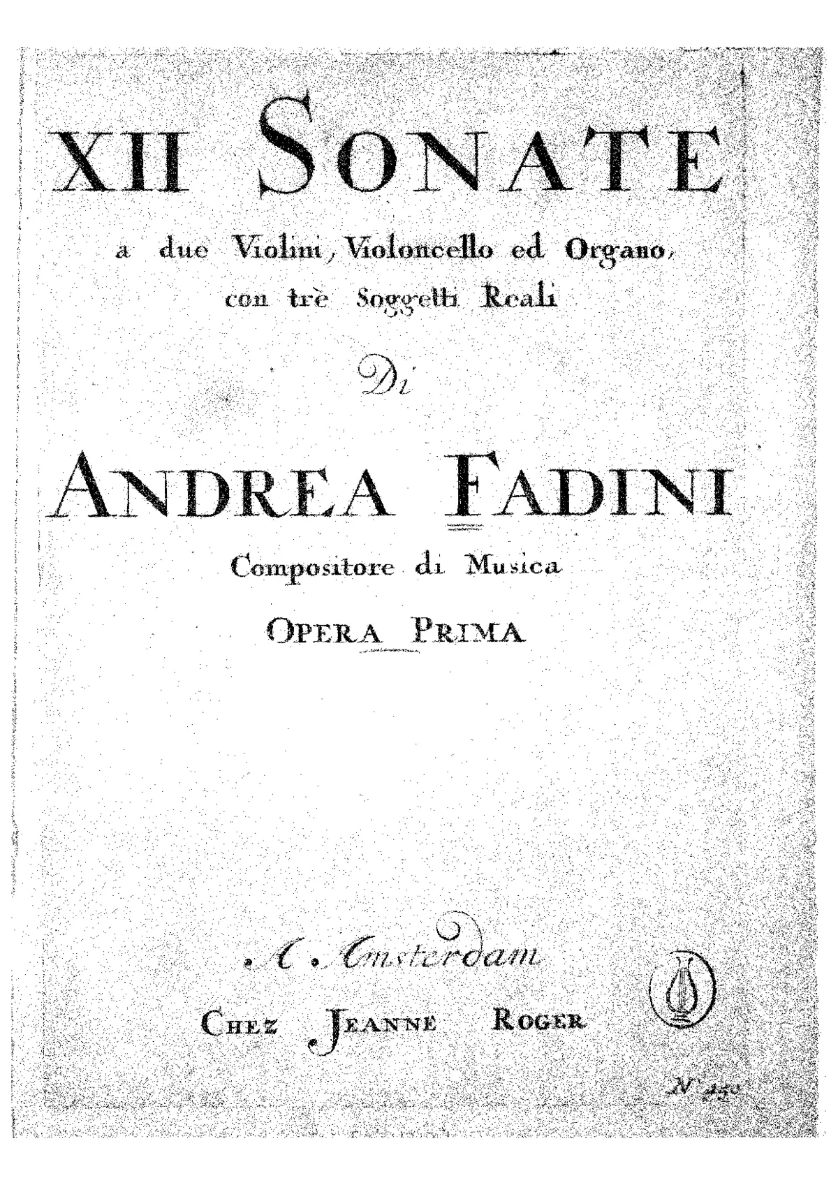12 Sonatas,Op.1 - Page 1