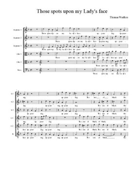 Those spots upon my Lady's face