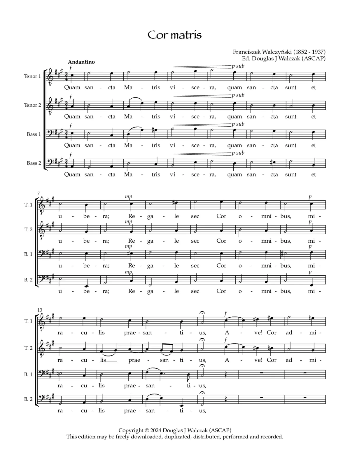 Cor Matris - Page 1