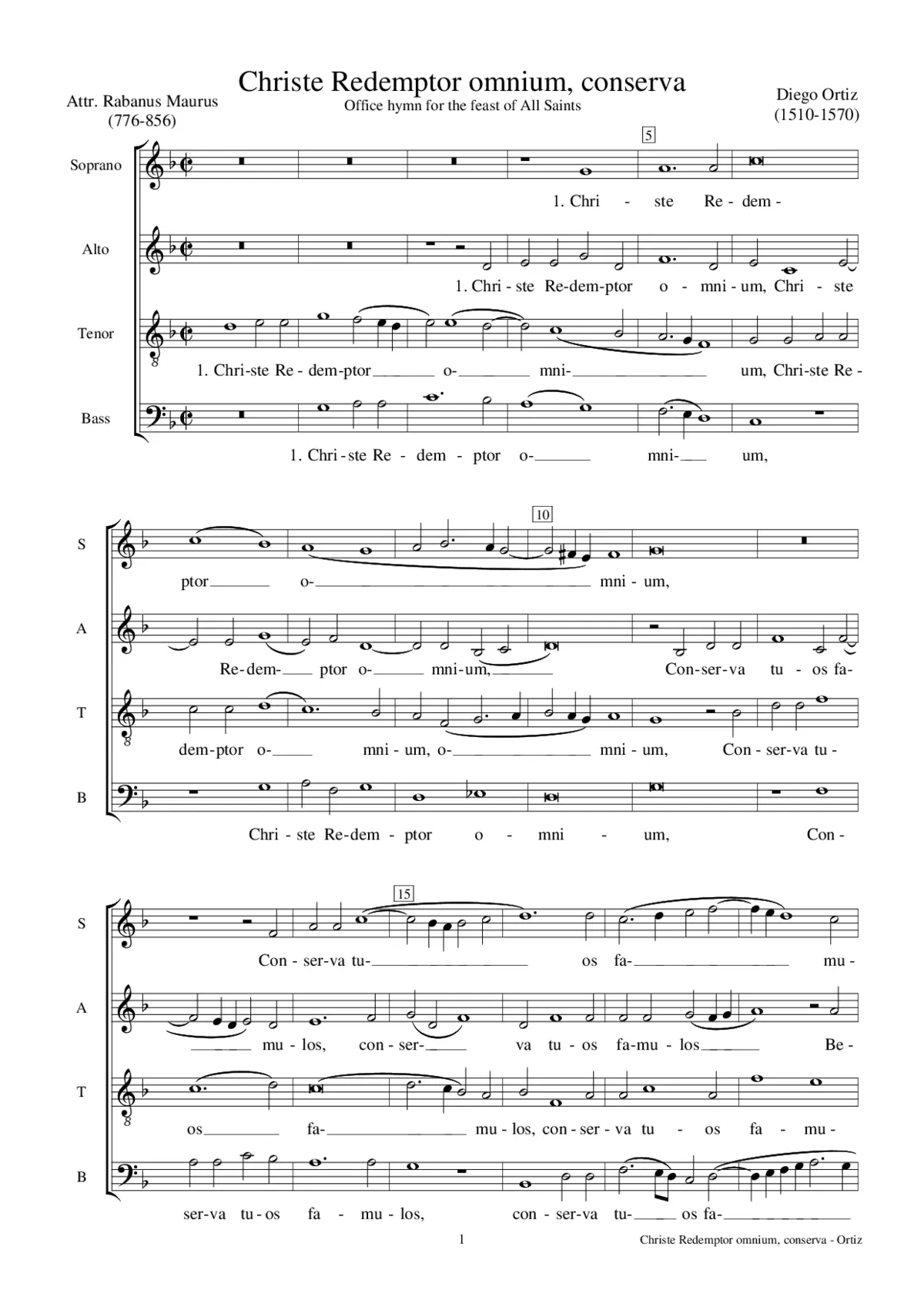 Christe Redemptor omnium, conserva - Page 1