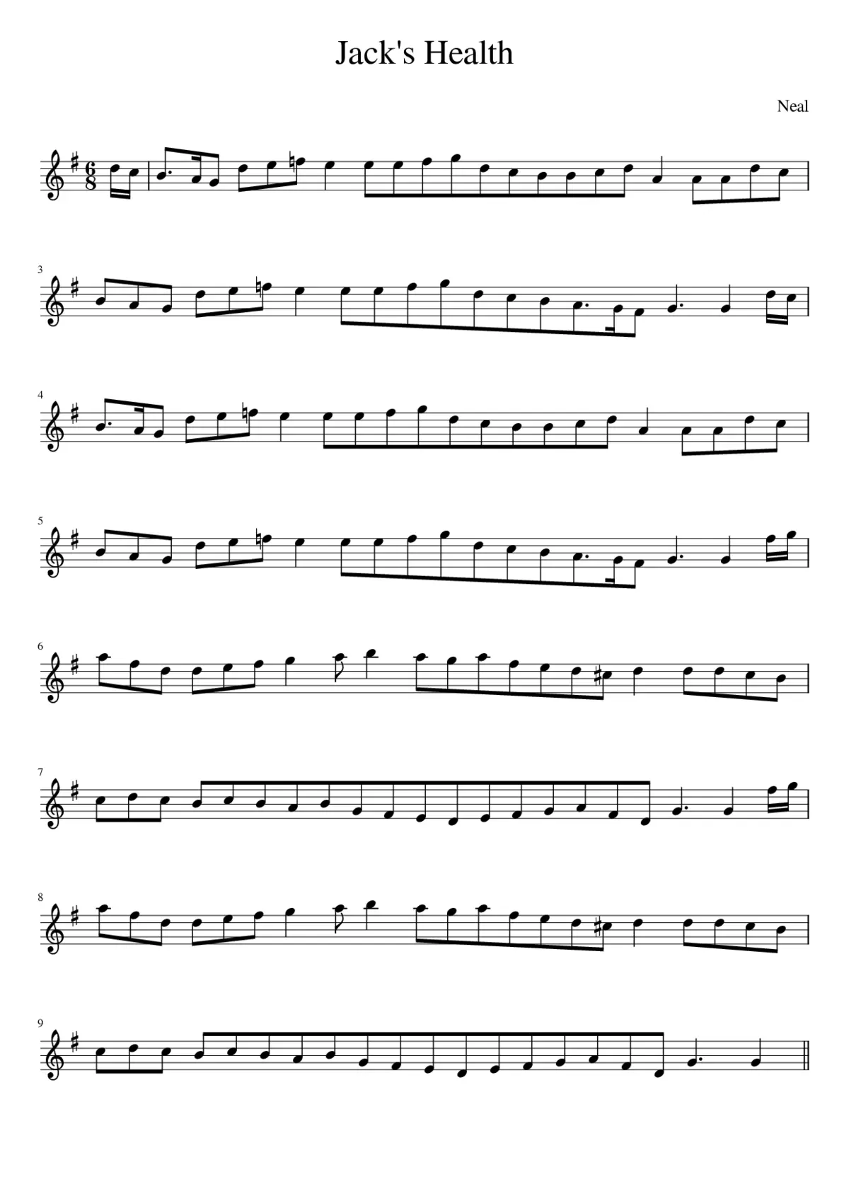 Jack's Health - Page 1