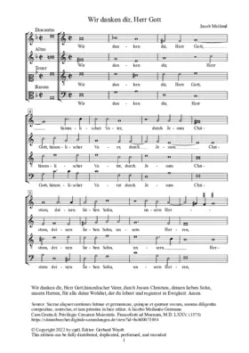 Wir danken dir, Herr Gott