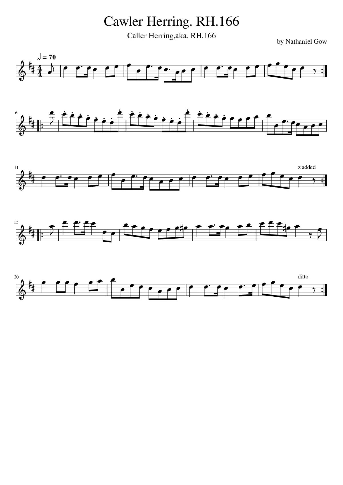 Cawler Herring. RH.166 - Page 1