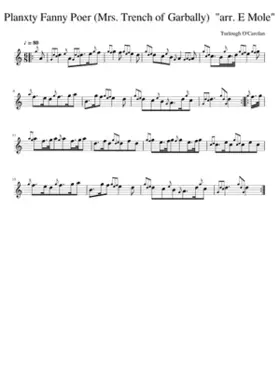 Planxty Fanny Poer (Mrs. Trench of Garbally) arr. E Mole