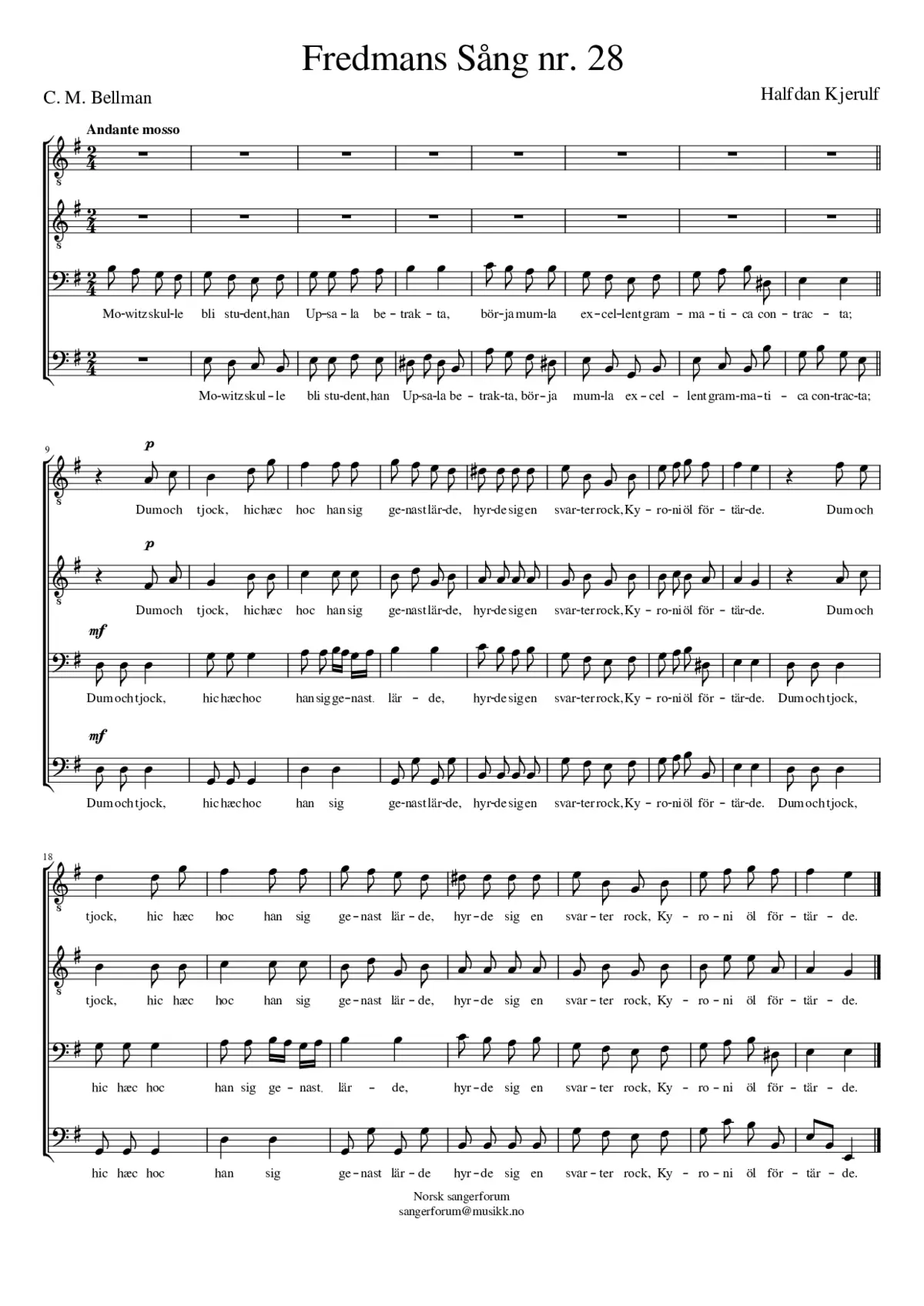 Fredmans sång 28 - Page 1