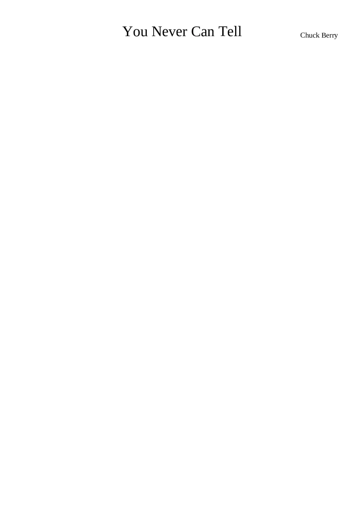 you never can tell - Page 1