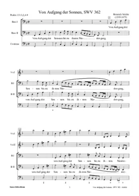 Von Aufgang der Sonnen, SWV 362
