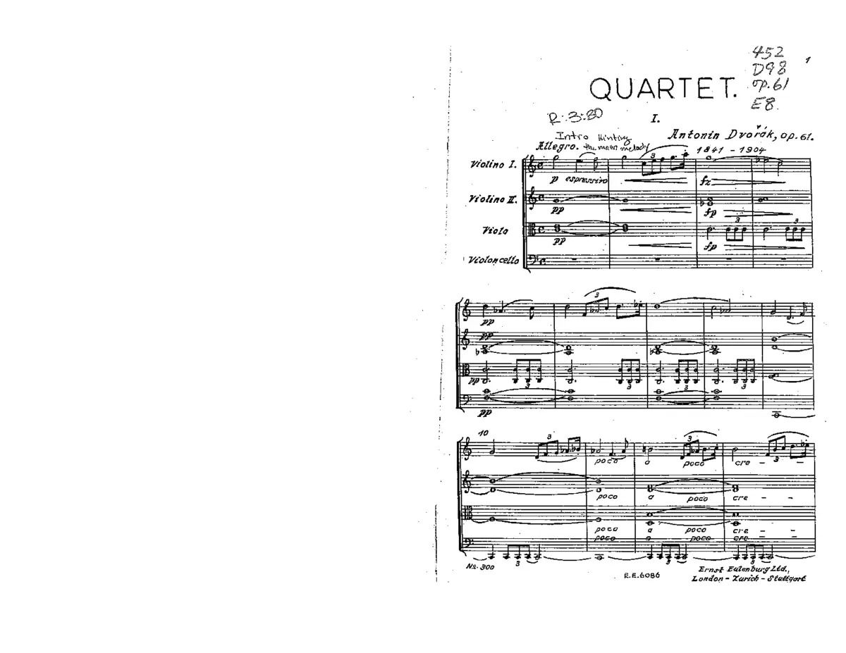 String Quartet No.11 - Page 1