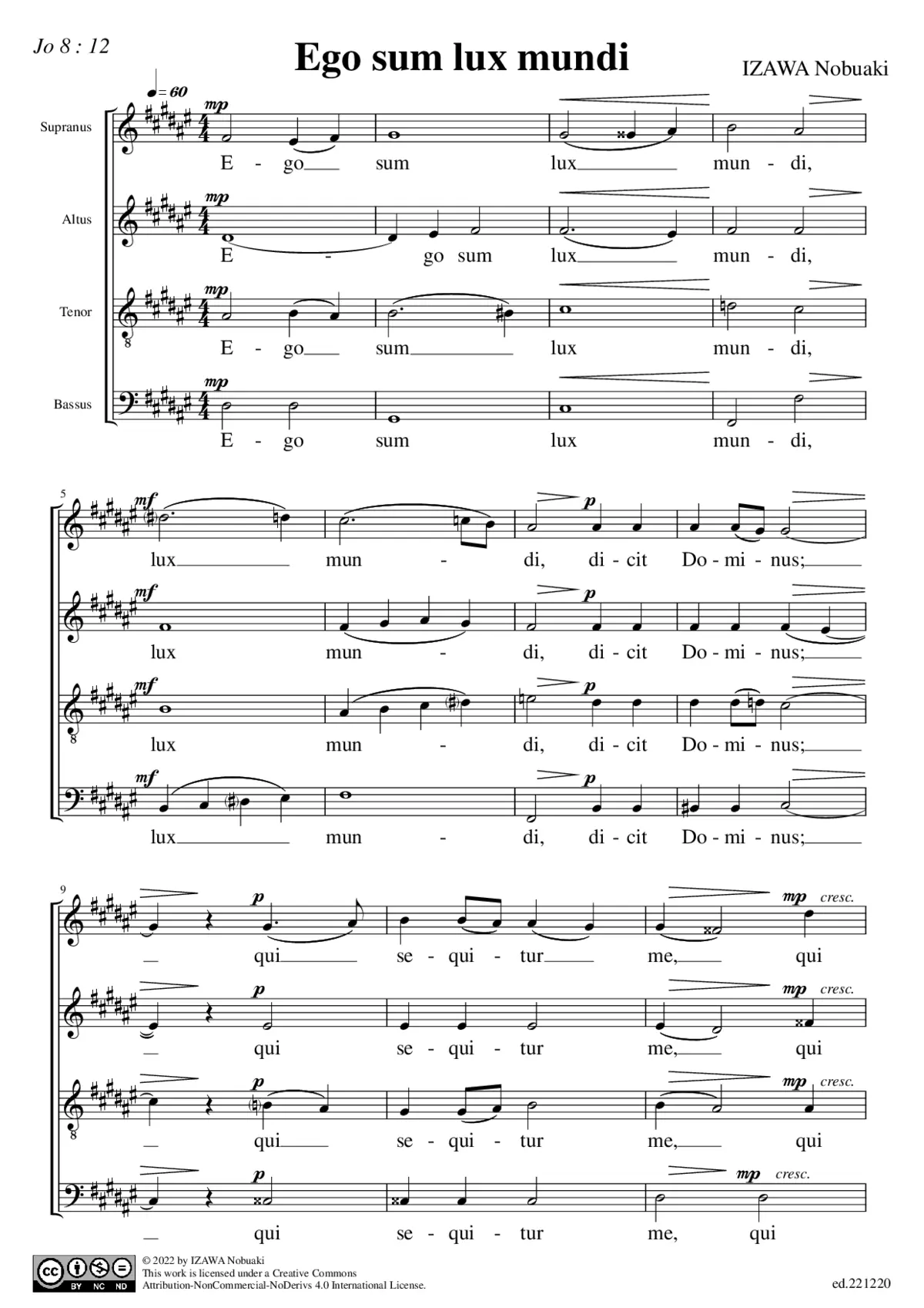 Ego sum lux mundi - Page 1