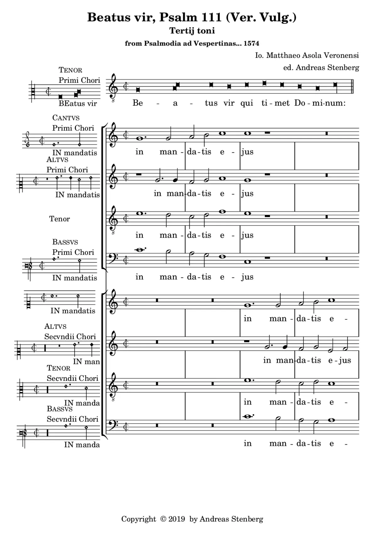 Beatus vir qui timet Dominum - Page 1