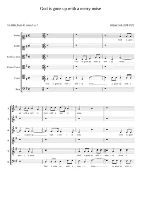 God is gone up with a merry noise