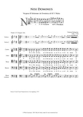 Nisi Dominus, Op. II, No. 14