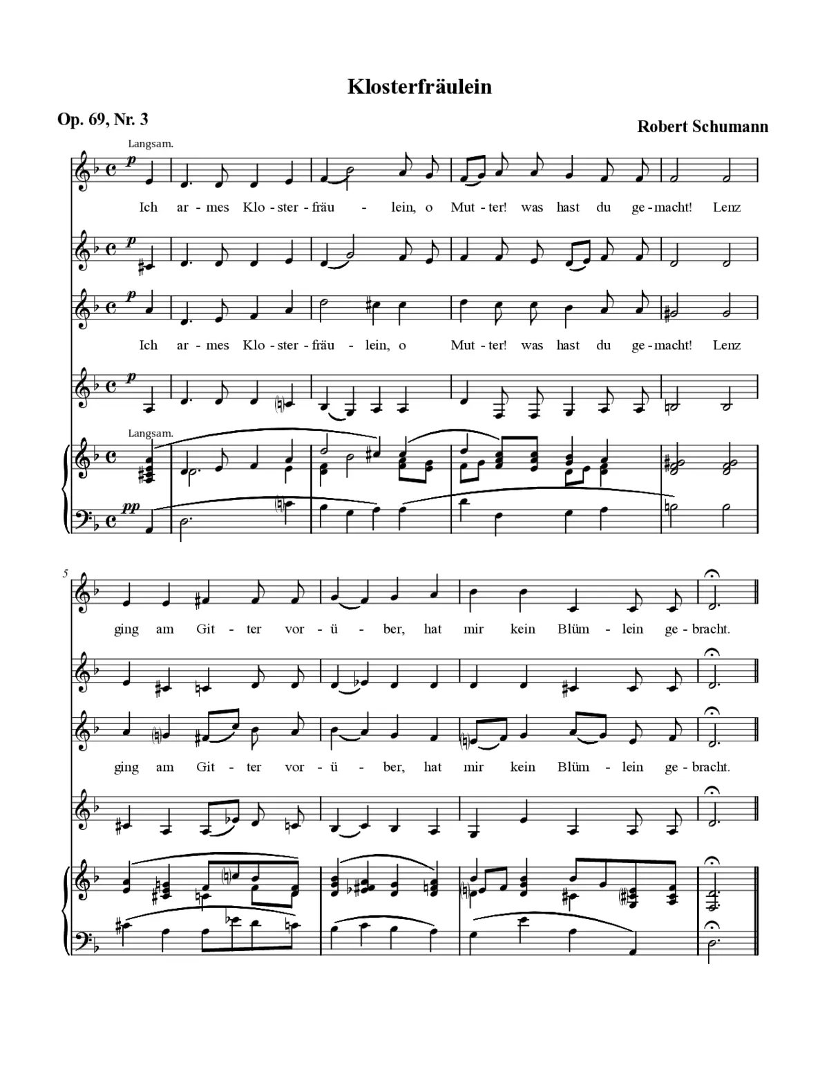 Klosterfräulein op. 69, 3 - Page 1