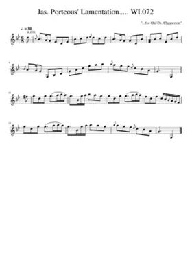 Jas. Porteous' Lamentation..... WI.072